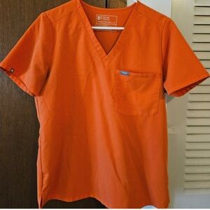 FIGS Catarina Sunset Orange Top